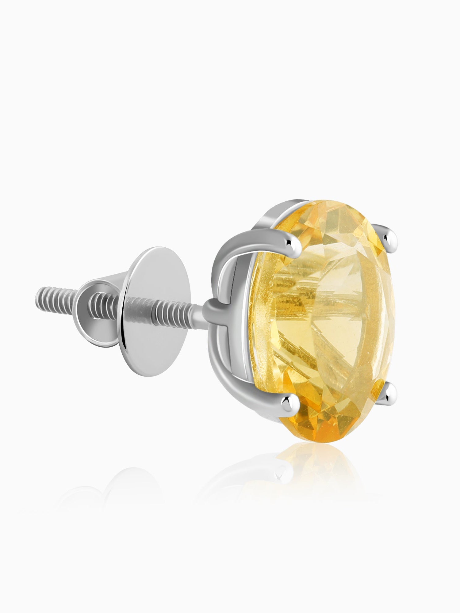 Silver Grace Citrine Studs