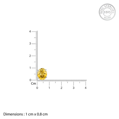 Silver Grace Citrine Studs