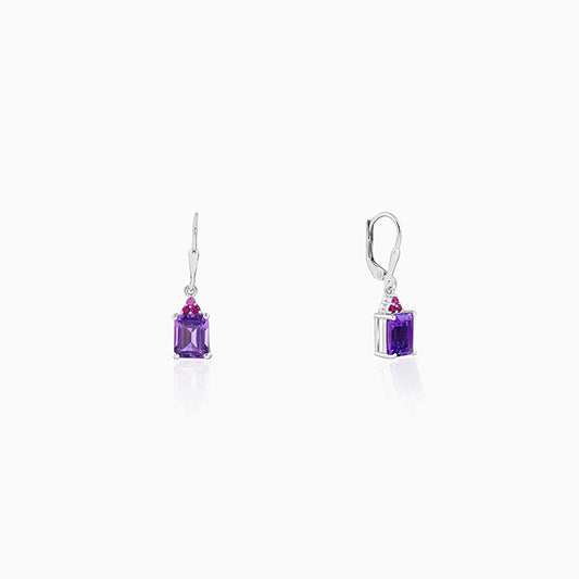 Silver Amethyst Earrings