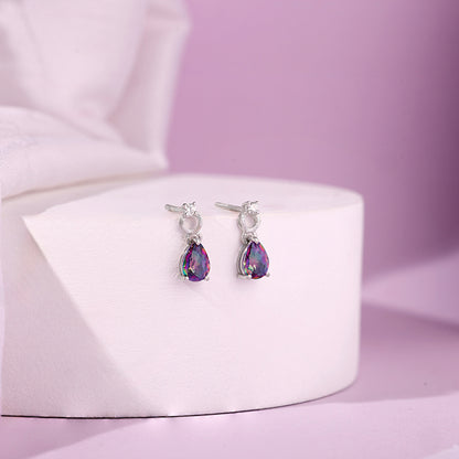 Silver Mystic Topaz Earrings