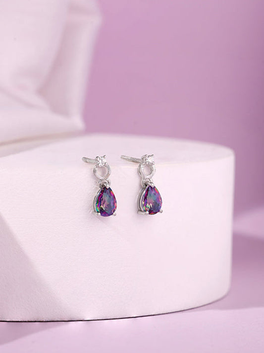 Silver Mystic Topaz Earrings