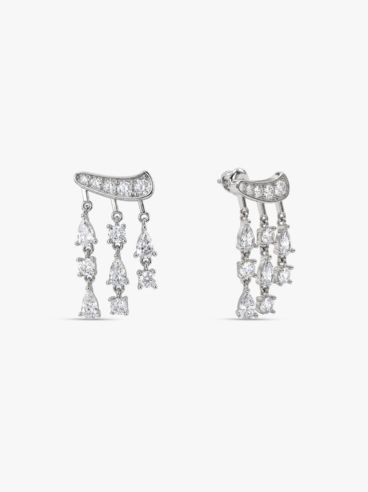 Silver Midnight City Earrings