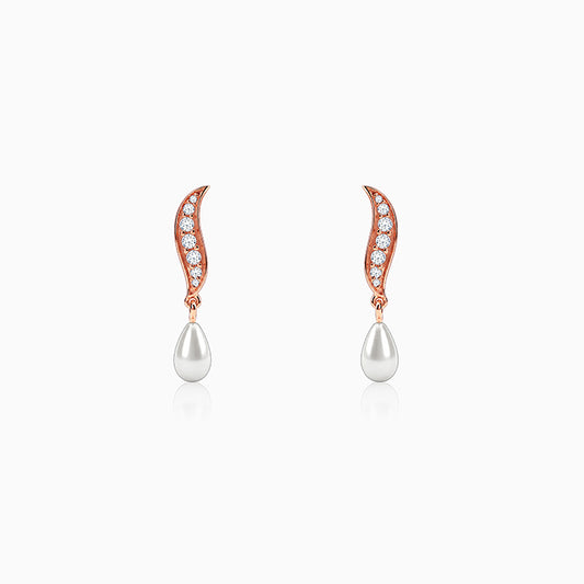 Rose Gold Celestial Fall Earrings