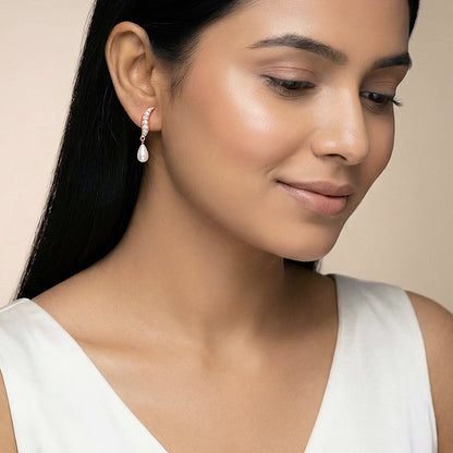 Rose Gold Celestial Fall Earrings
