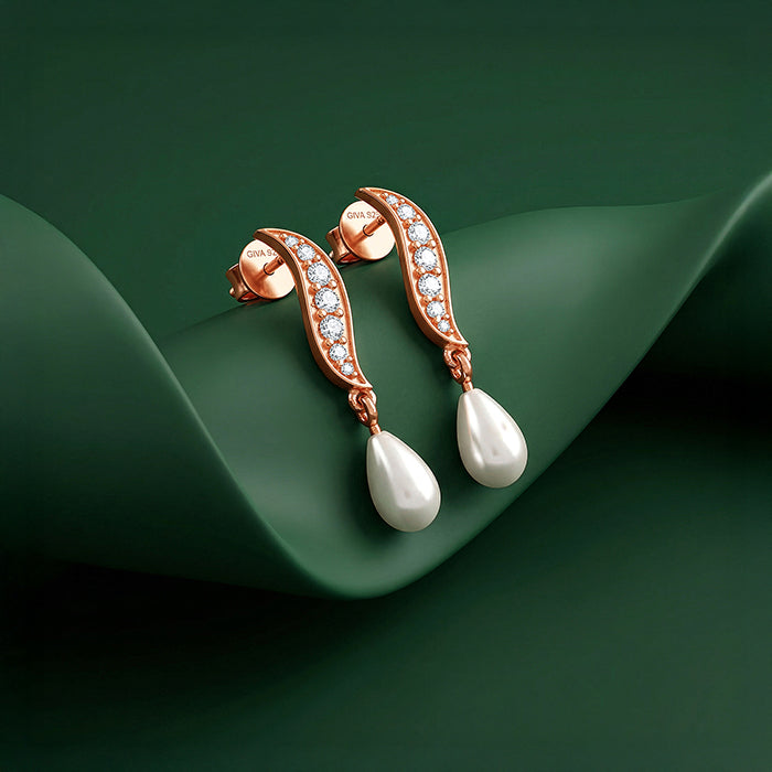 Rose Gold Celestial Fall Earrings