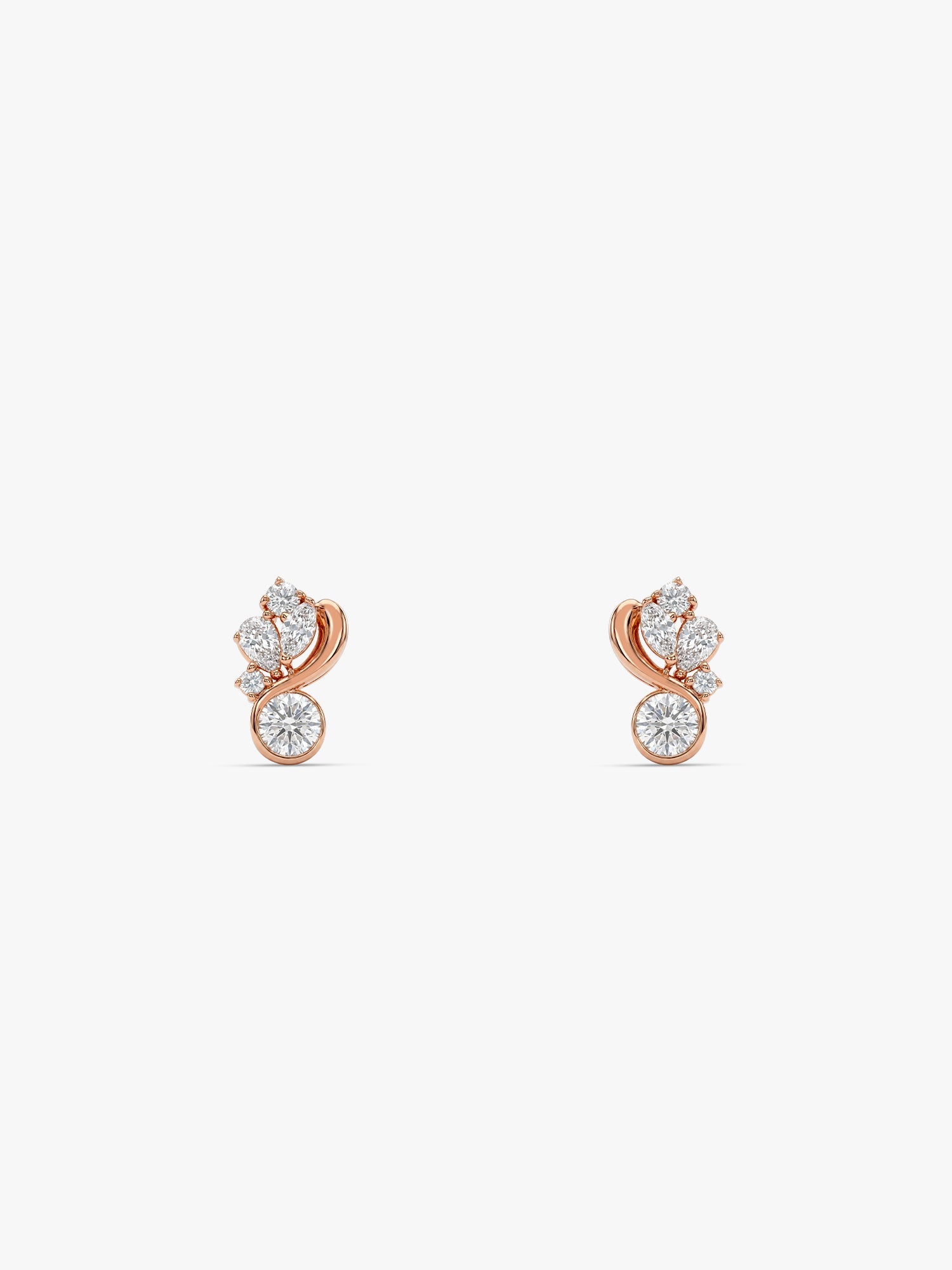Rose Gold Dancing Queen Earrings