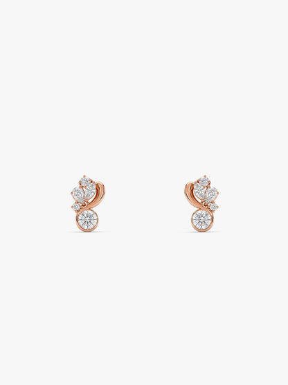 Rose Gold Dancing Queen Earrings