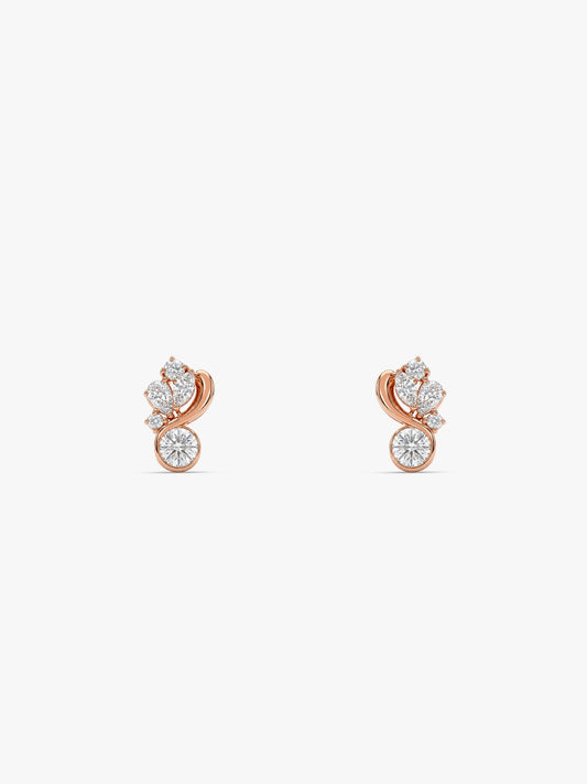 Rose Gold Dancing Queen Earrings