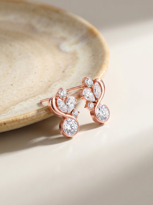 Rose Gold Dancing Queen Earrings