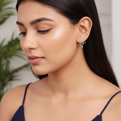 Silver Counting Stars Studs