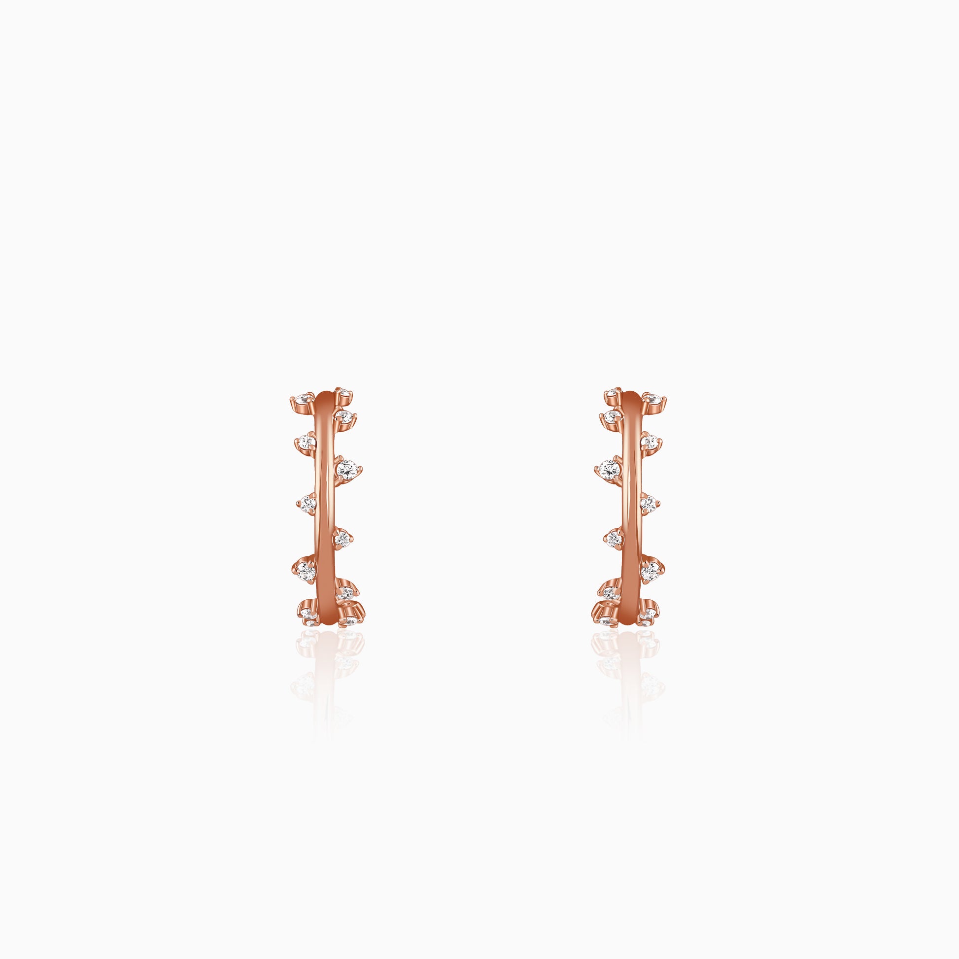 Rose Gold Beautiful Things J Hoop Earrings