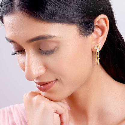 Golden Petal Blush Earrings