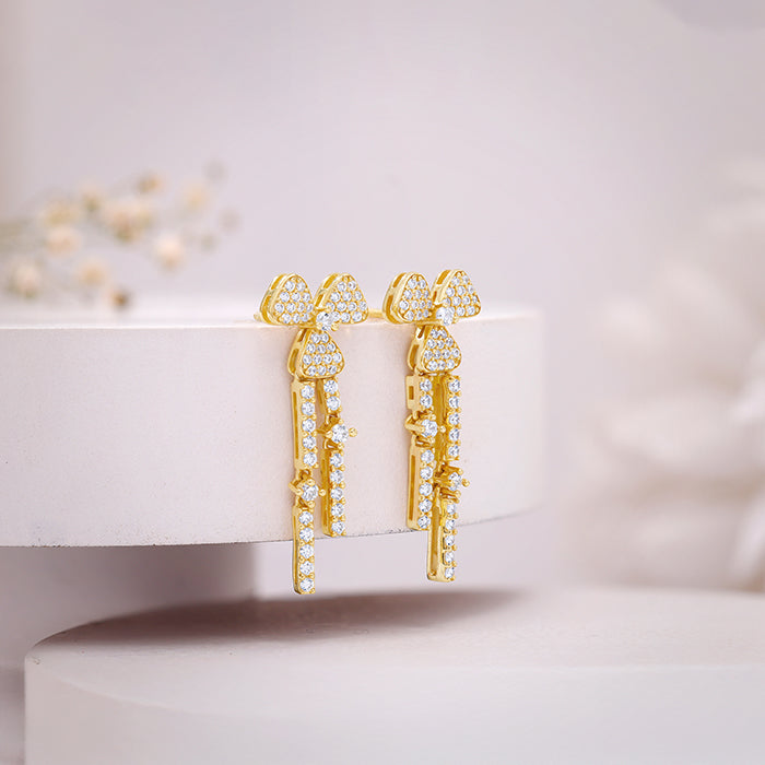 Golden Petal Blush Earrings