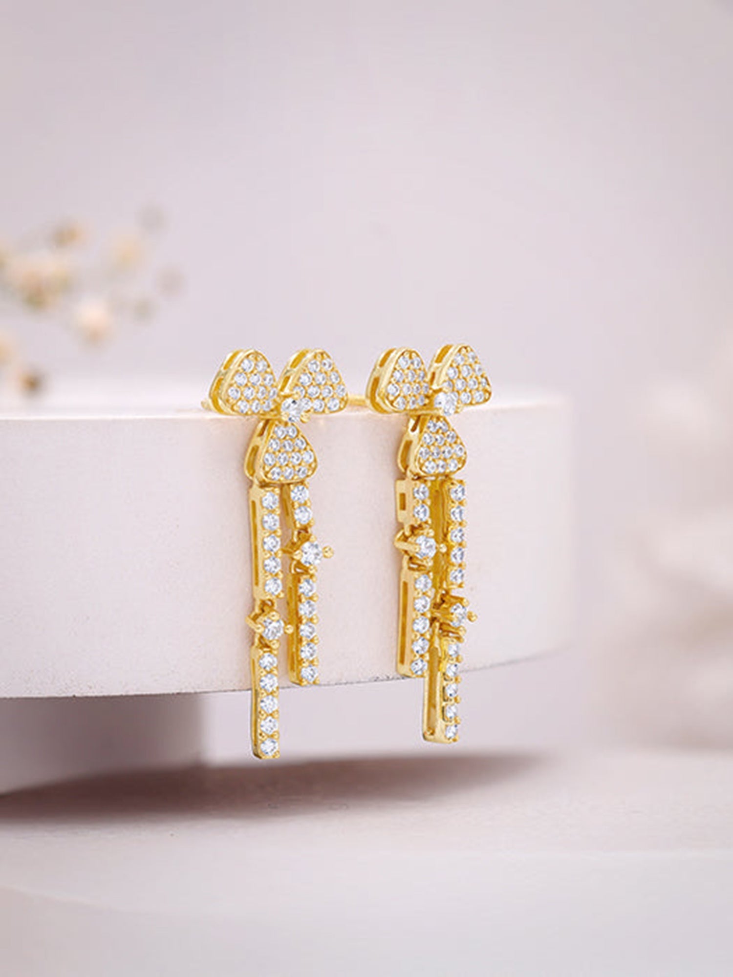 Golden Petal Blush Earrings