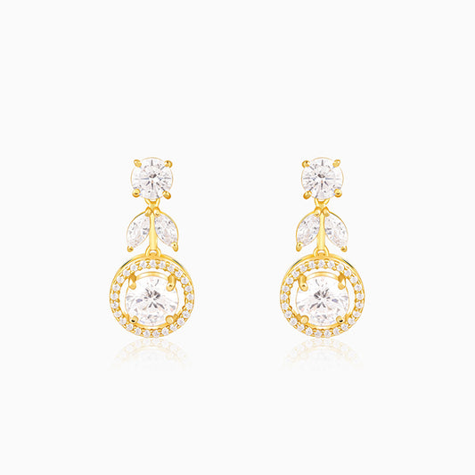 Golden Haloed Vine Earrings