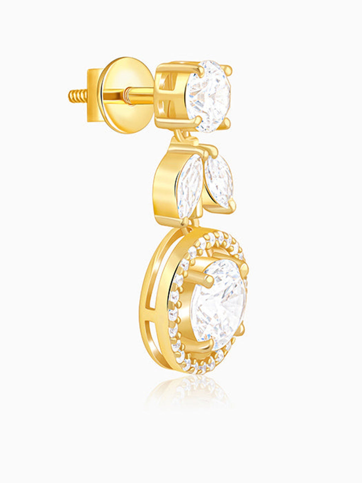 Golden Haloed Vine Earrings