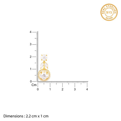 Golden Haloed Vine Earrings