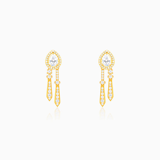 Golden Dazzle Drop Earrings