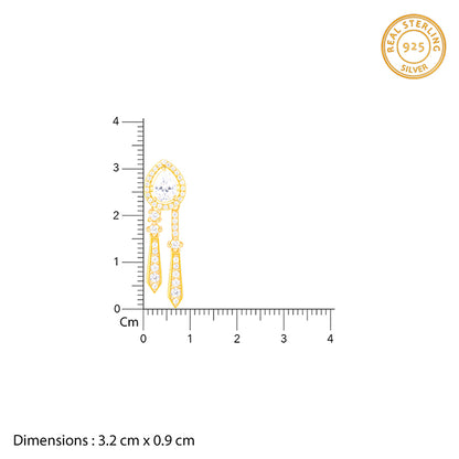 Golden Dazzle Drop Earrings