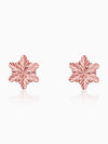 Rose Gold Snowflake Stud Earrings