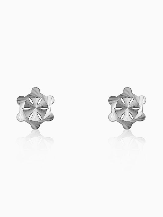 Silver Flower Stud Earrings