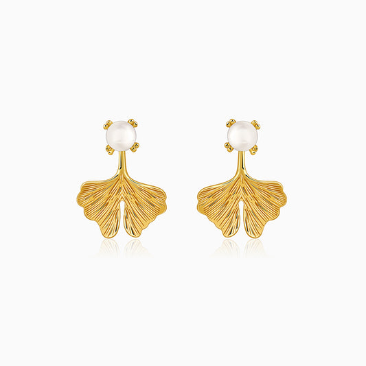 Golden Blake Pearl Earrings