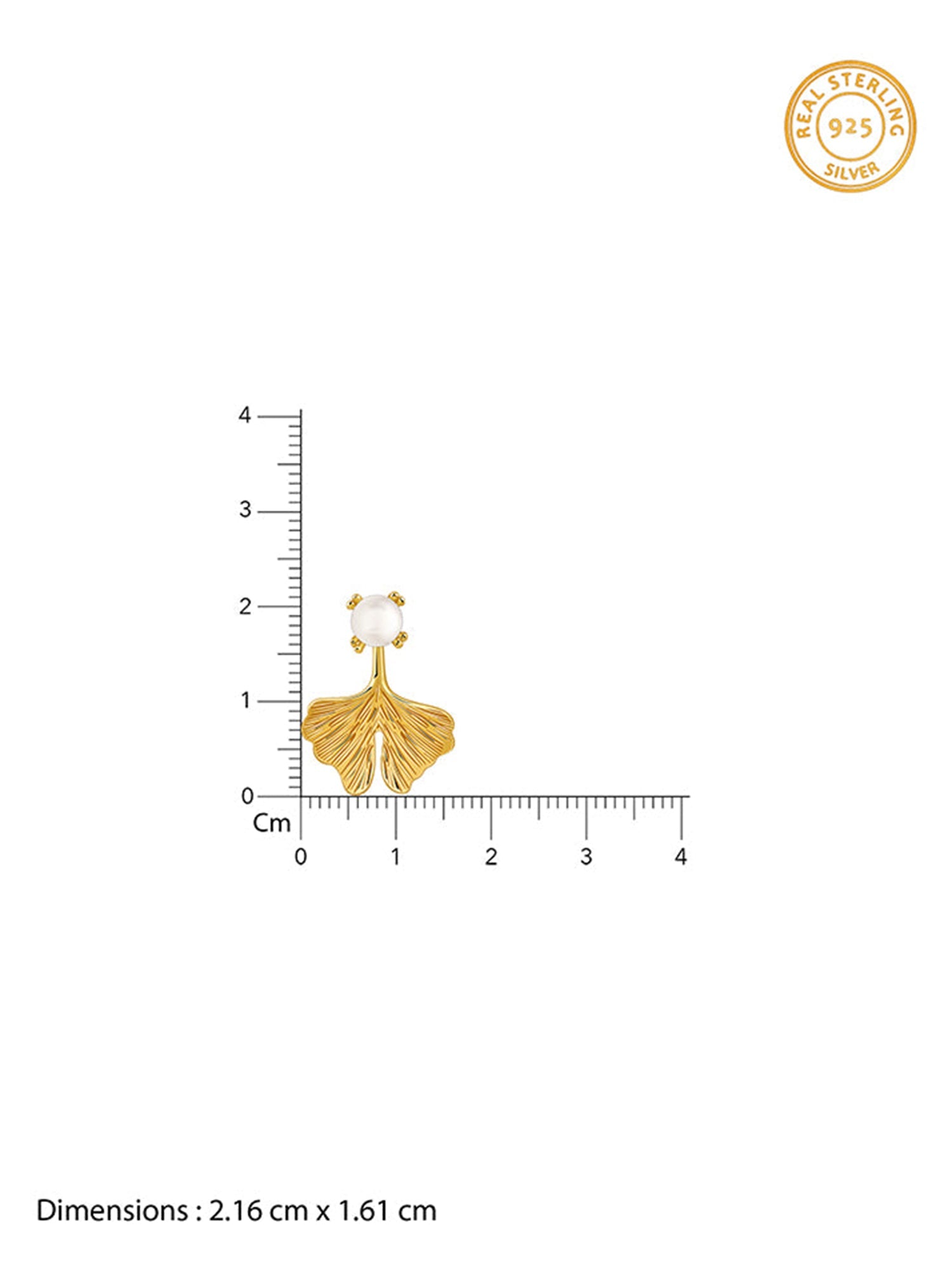 Golden Blake Pearl Earrings