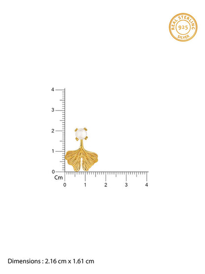 Golden Blake Pearl Earrings