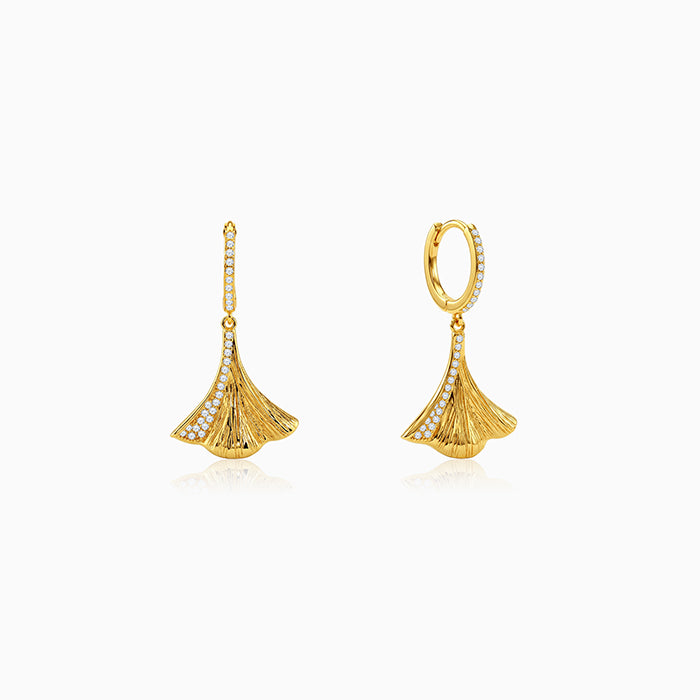 Golden Autumn Ginkgo Earrings