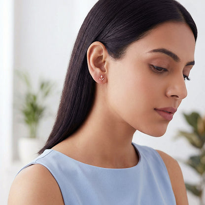 Rose Gold Tulip Stud Earrings