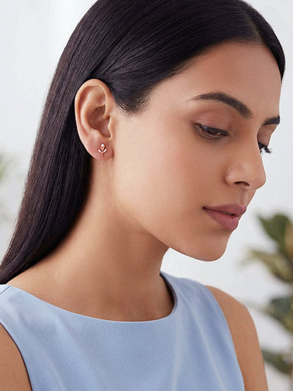 Rose Gold Tulip Stud Earrings