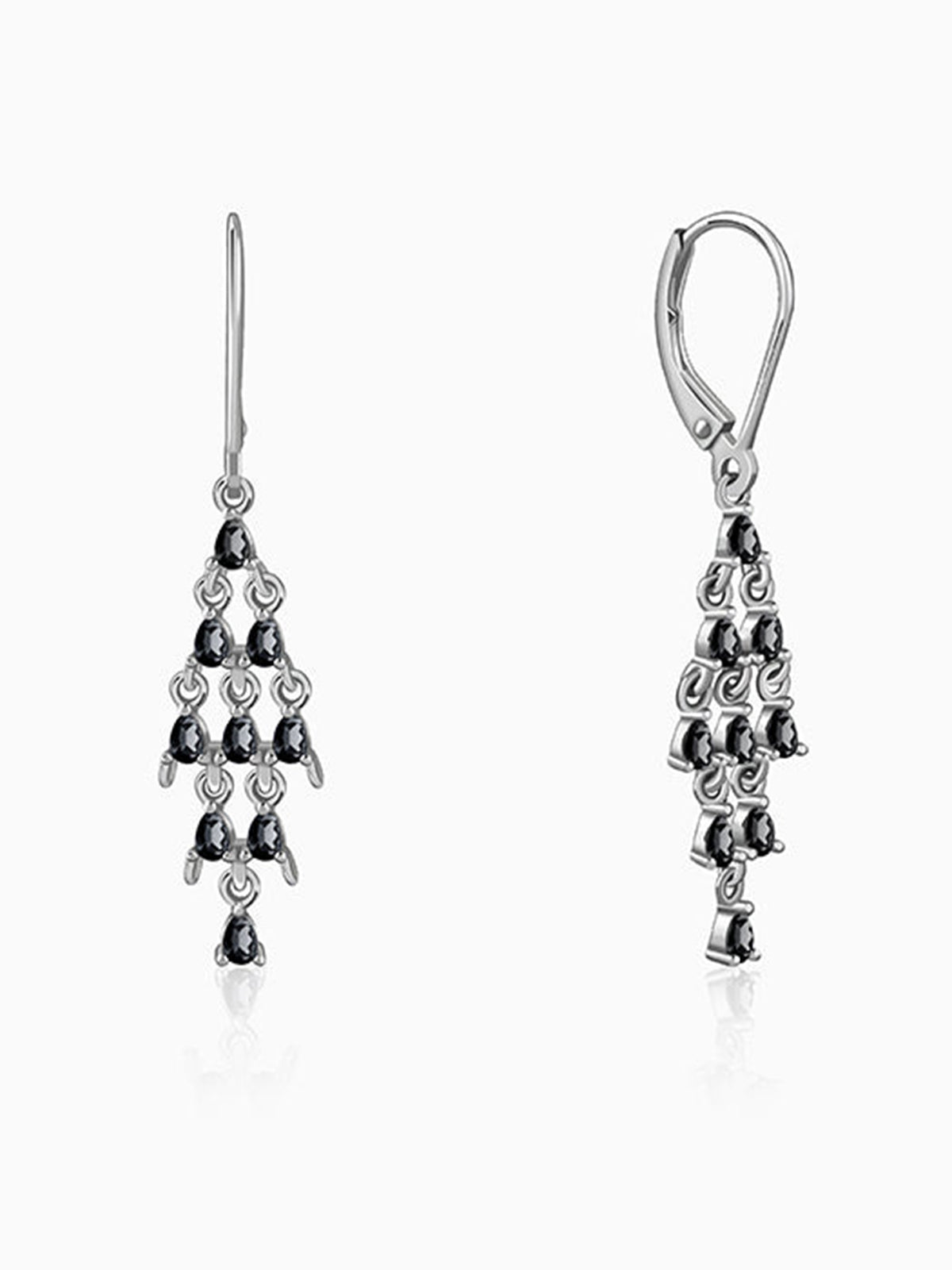 Silver Chandelier Dangler Earrings