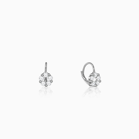 Silver Flora Spark Earrings
