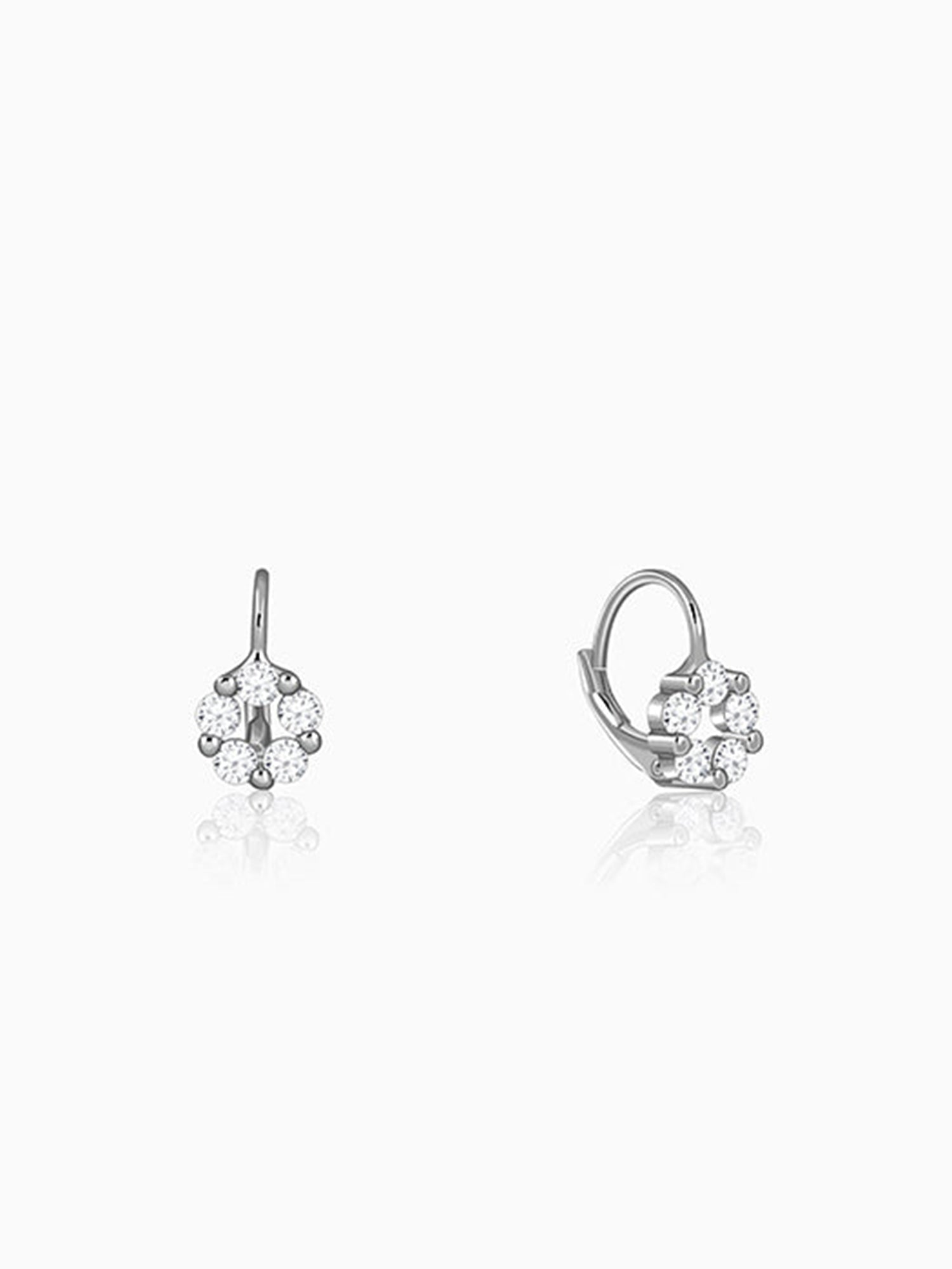 Silver Flora Spark Earrings
