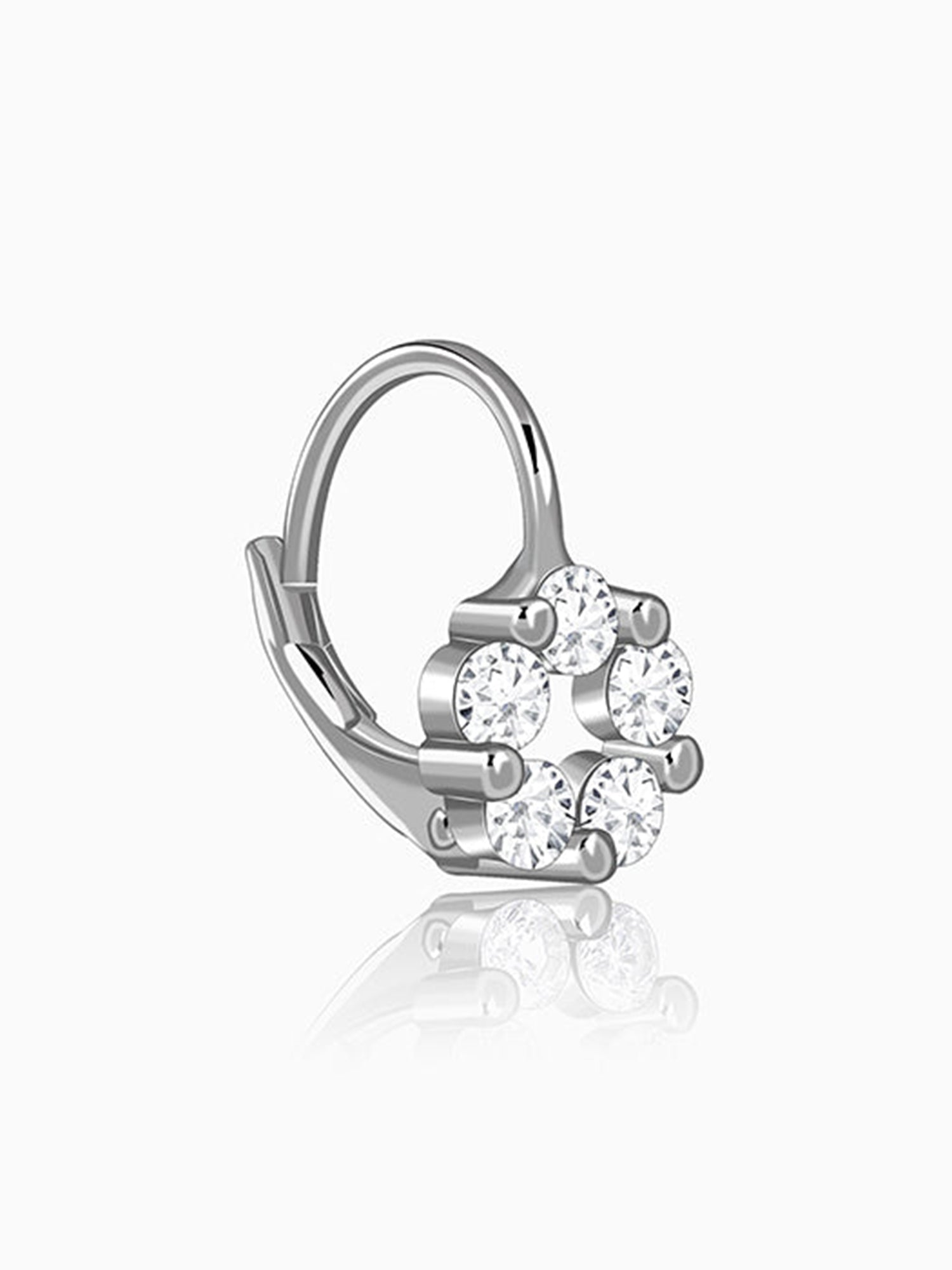 Silver Flora Spark Earrings