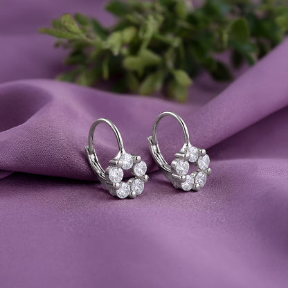 Silver Flora Spark Earrings