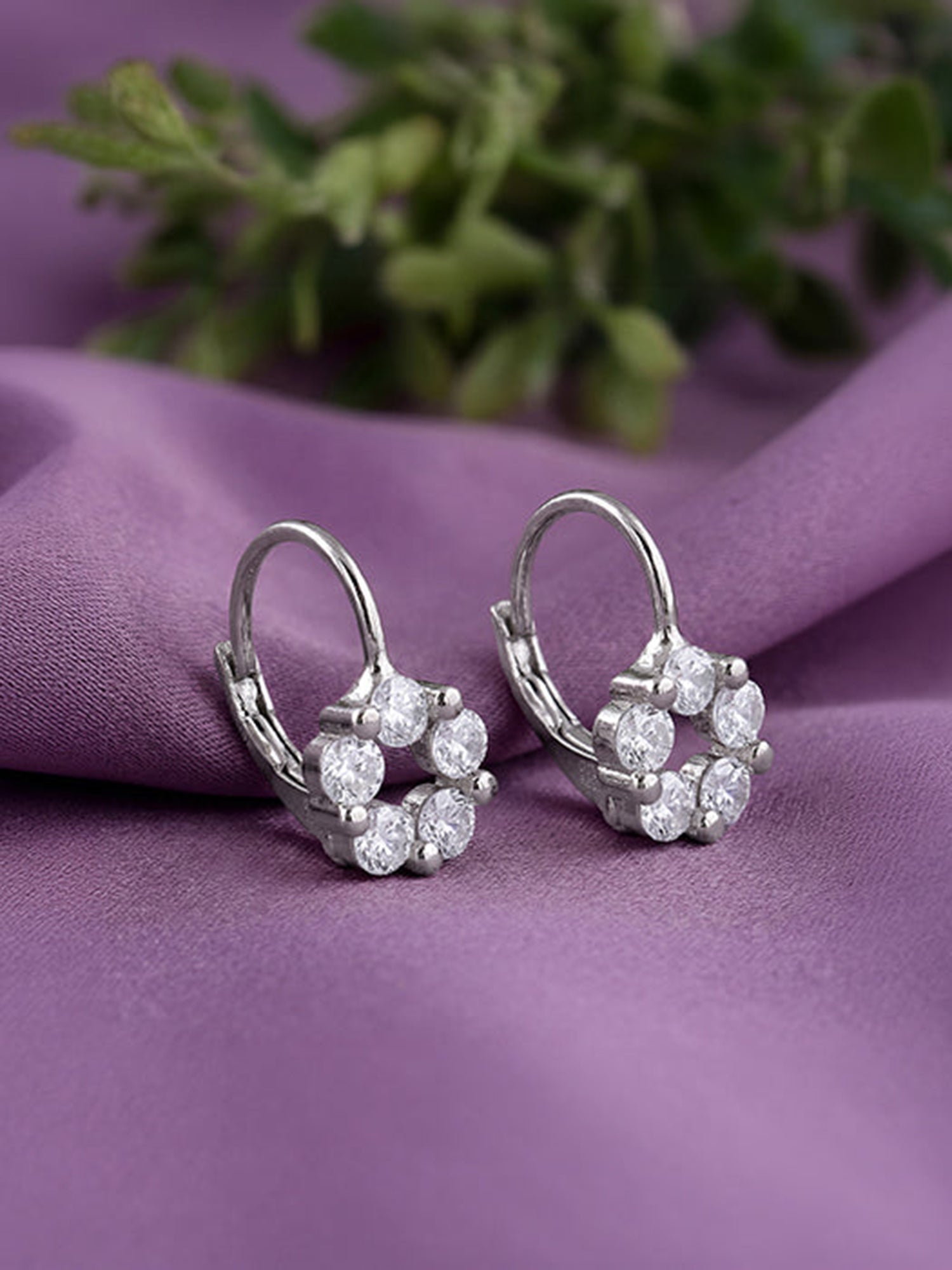 Silver Flora Spark Earrings