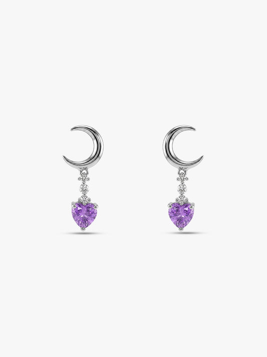 Silver Lunar Promise Earrings