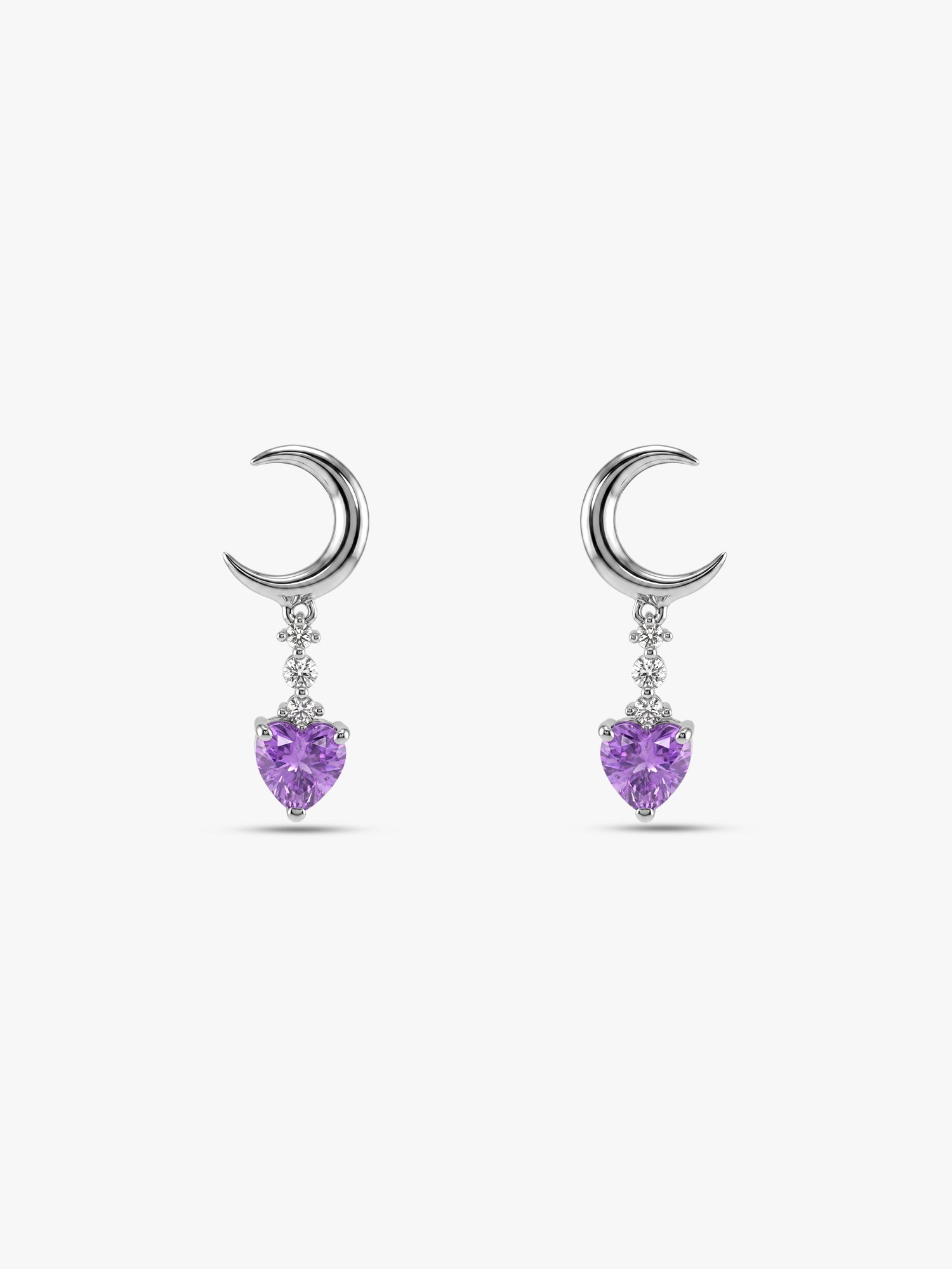 Silver Lunar Promise Earrings
