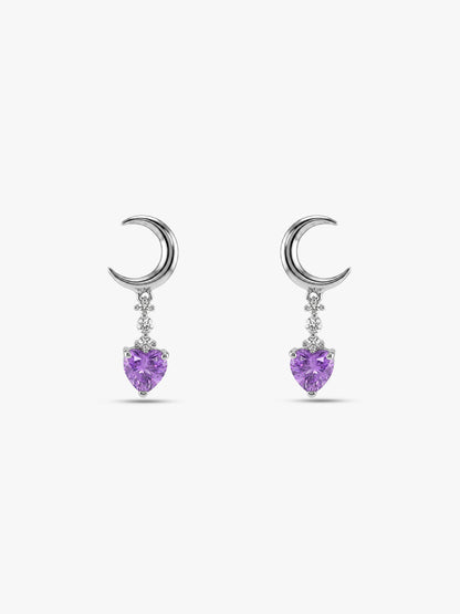 Silver Lunar Promise Earrings