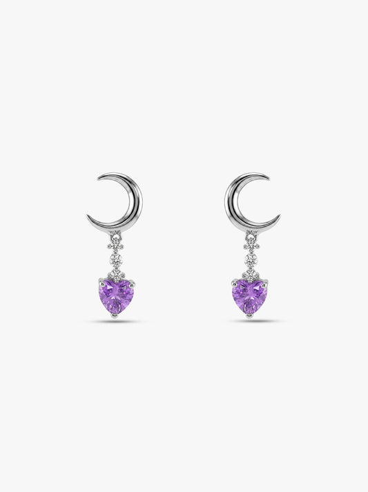 Silver Lunar Promise Earrings