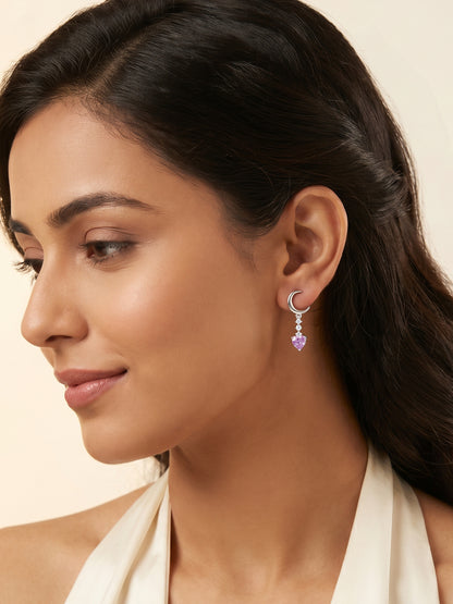 Silver Lunar Promise Earrings