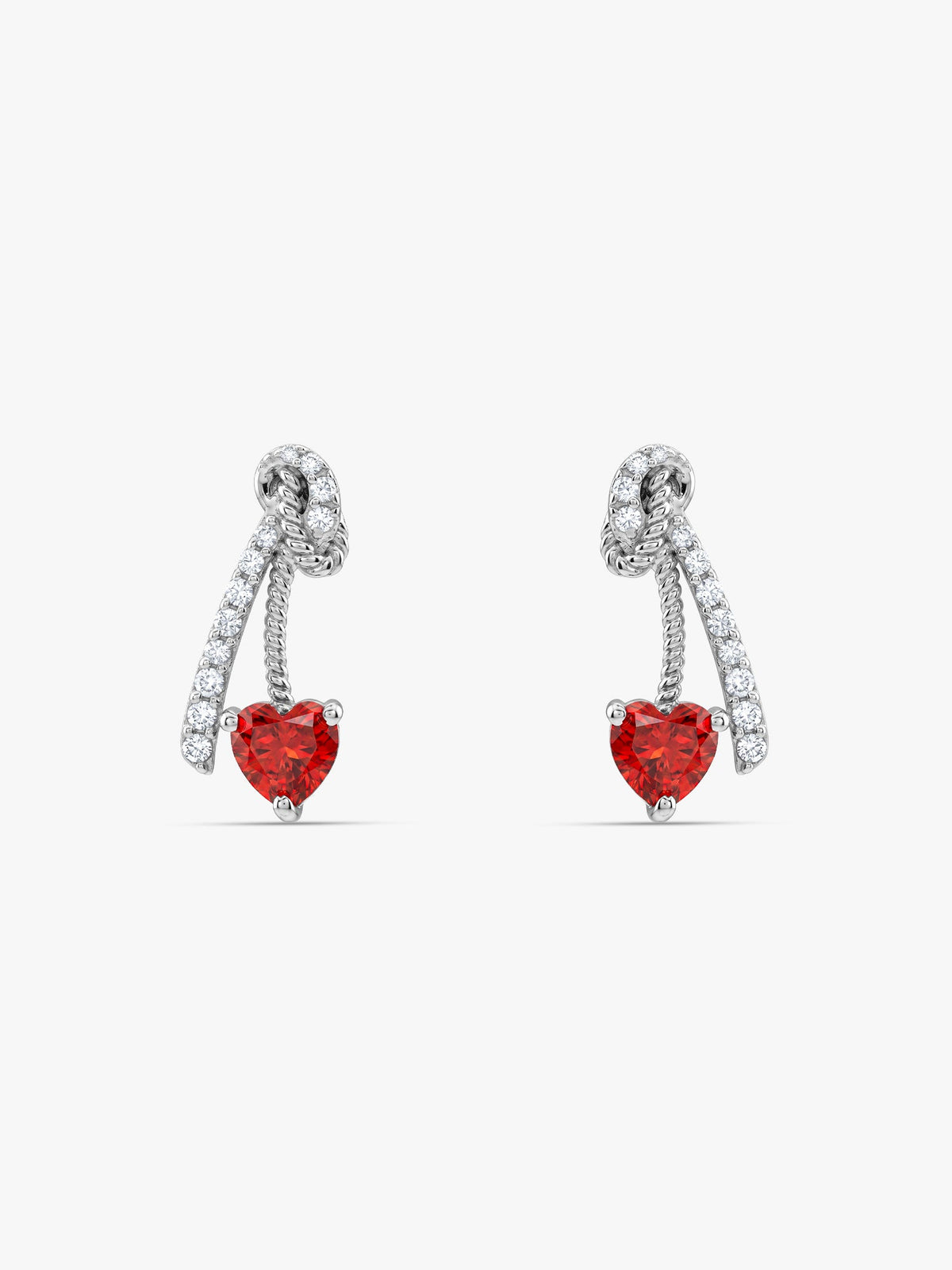 Silver Bleeding Love Earrings