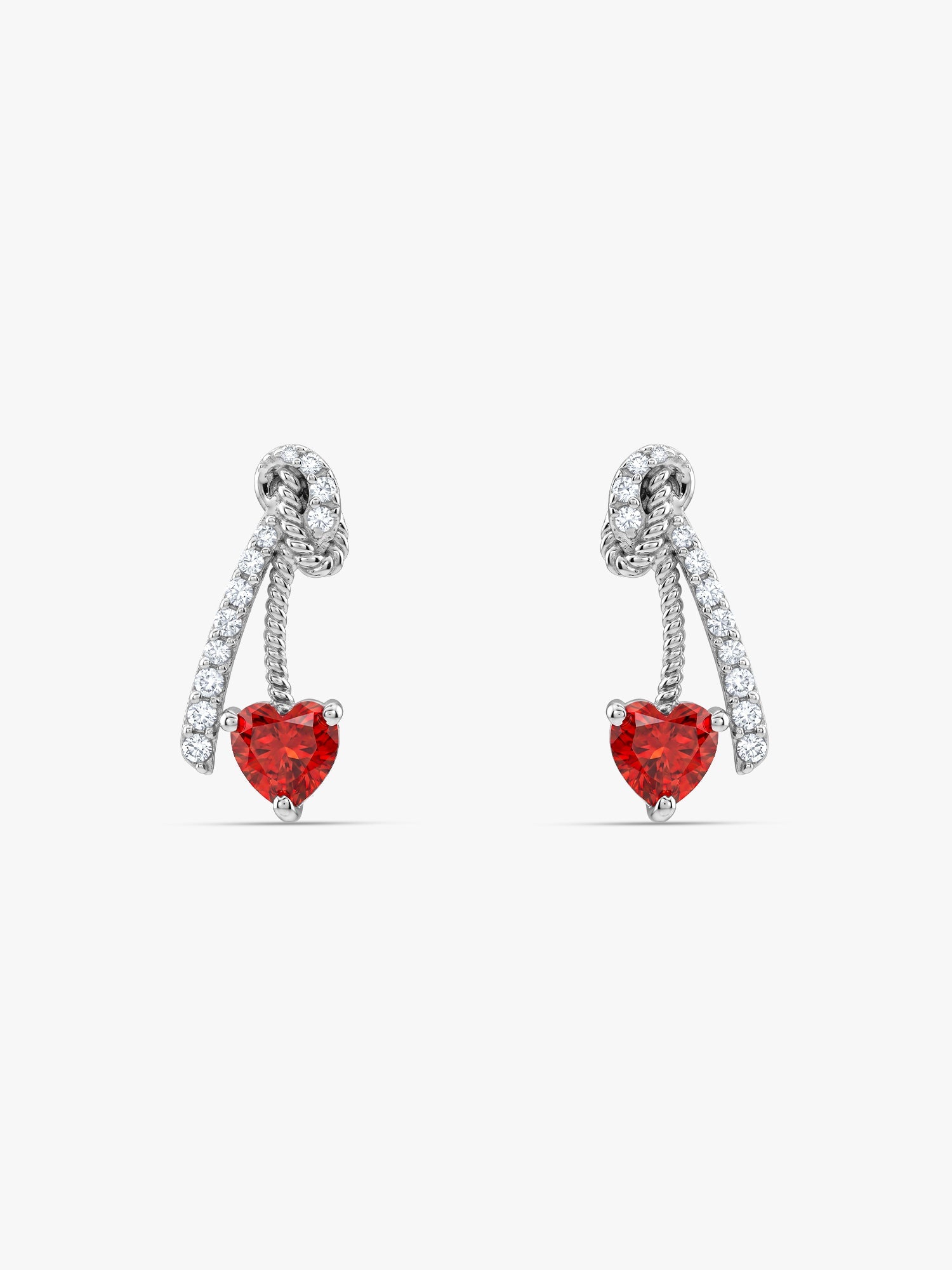 Silver Bleeding Love Earrings