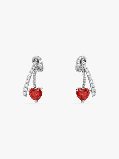 Silver Bleeding Love Earrings