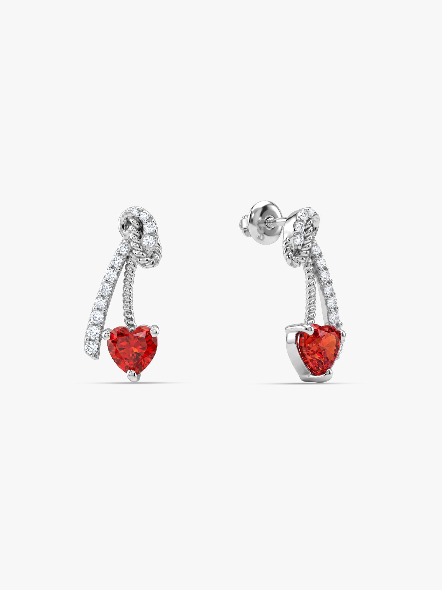 Silver Bleeding Love Earrings