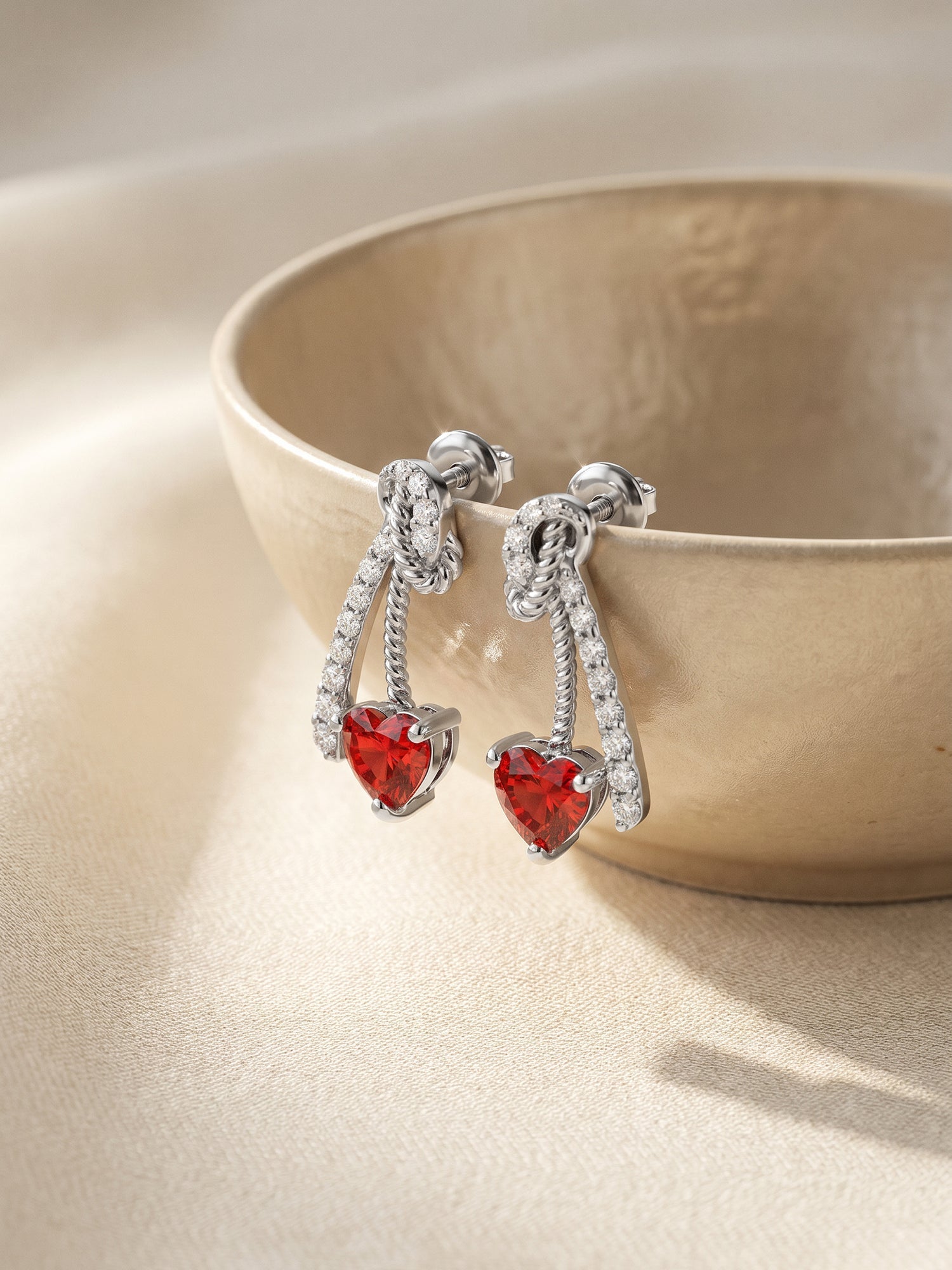 Silver Bleeding Love Earrings