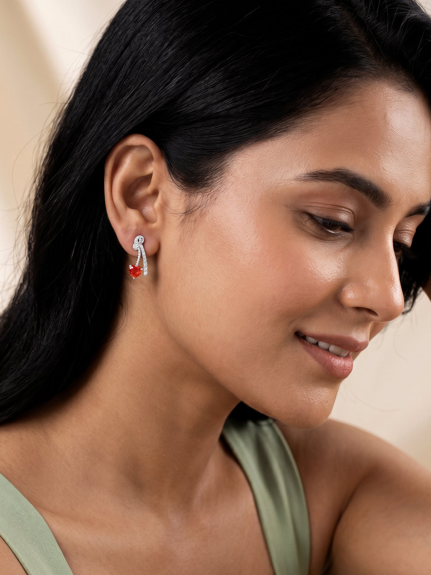 Silver Bleeding Love Earrings