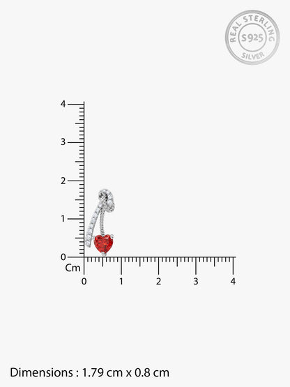 Silver Bleeding Love Earrings