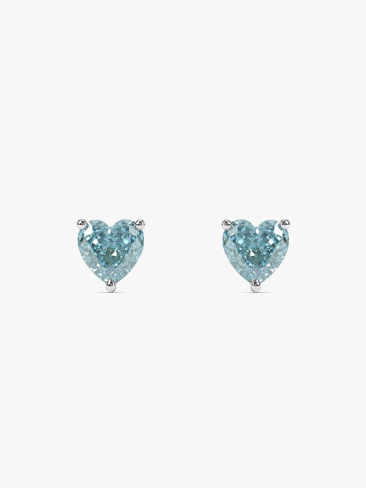 Silver Kiss Me Studs